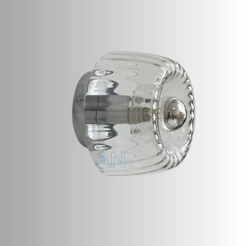 Skjold Nordic Bauhaus Wall Light In Glass Metal Finish