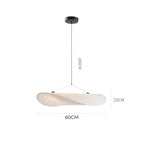 Lampadario a foglia LED in seta premium Lyra con bagliore nordico