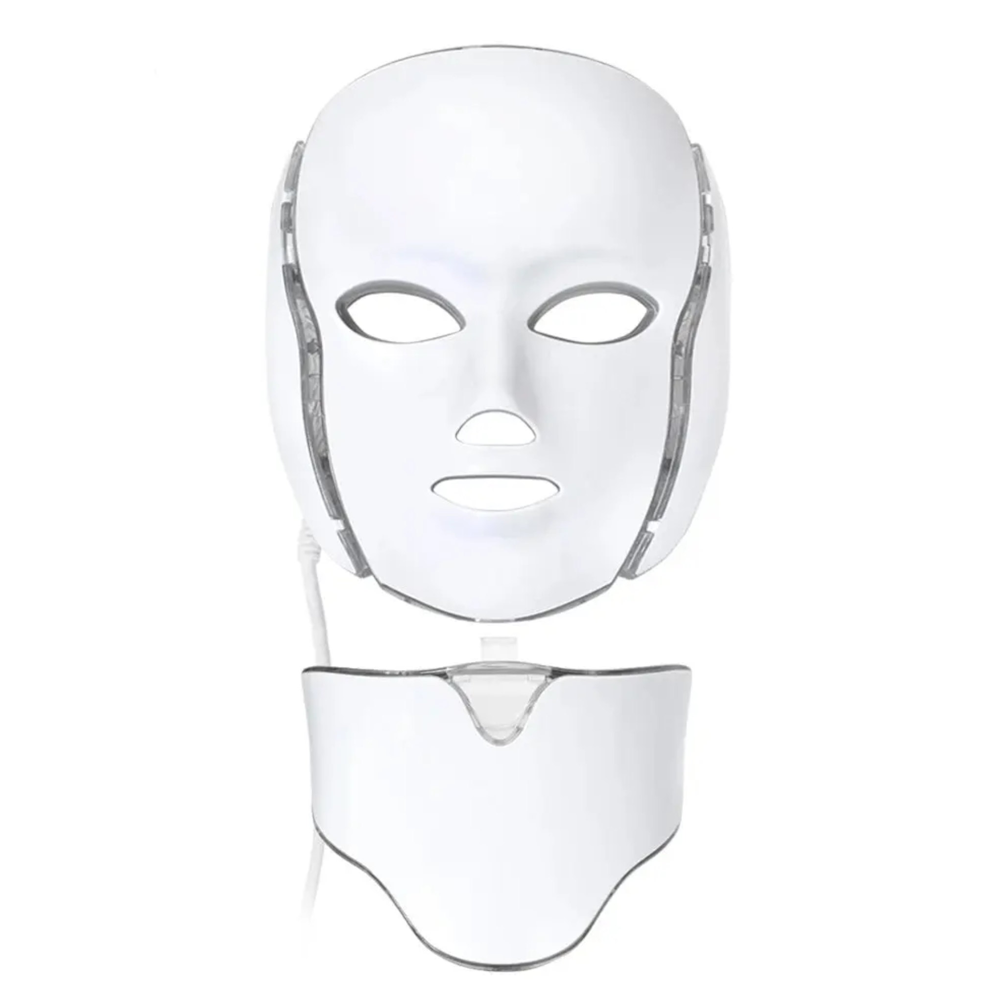 Photon LED Mask With Neck Piece Seven Color LEDs For Home Use Wrinkles