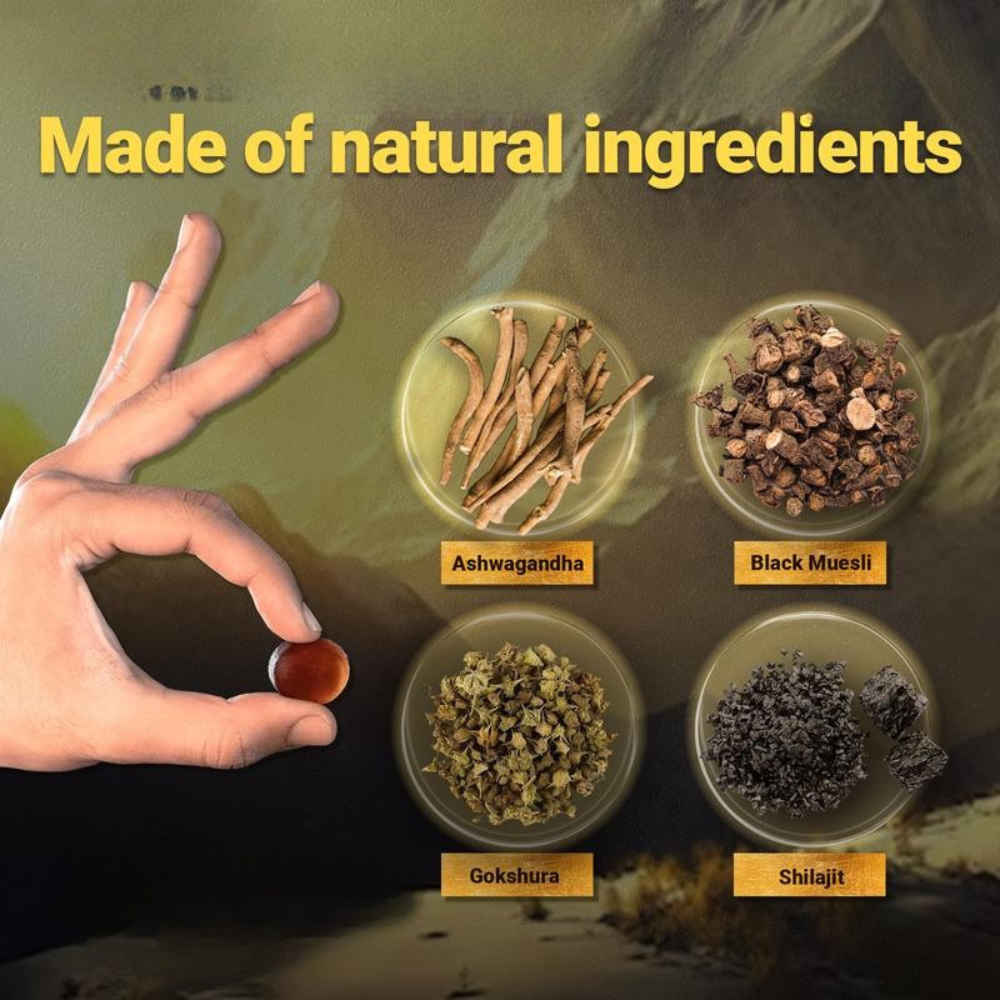 Gumije Himalayene Shilajit pentru Energie, Rezistență și Susținerea Vitalității