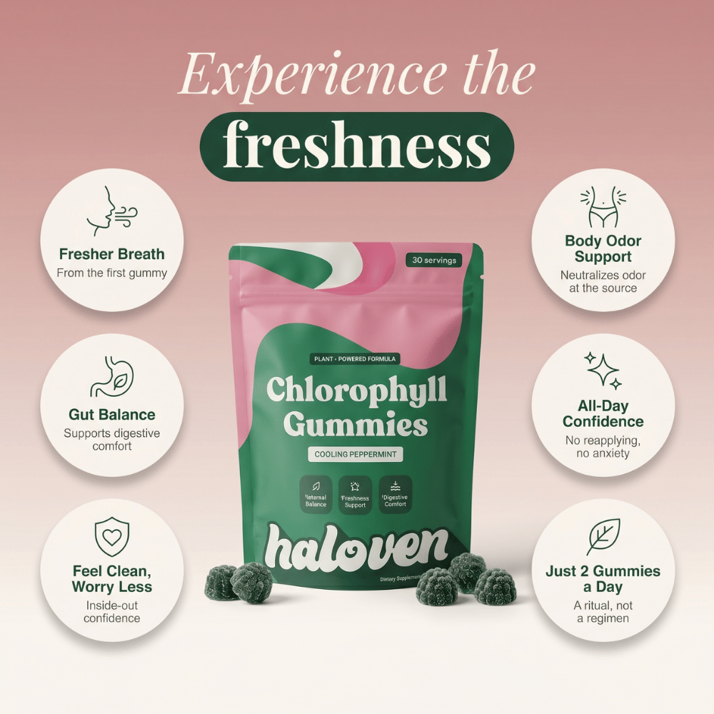 Gommes à la chlorophylle pour une haleine fraîche, une sensation de fraîcheur corporelle et le soutien digestif