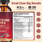 Gouttes liquides de piment de Cayenne pour une circulation saine et le bien-être quotidien