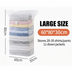 Vacuum Compression Bags without Pump for Space-Saving Storage