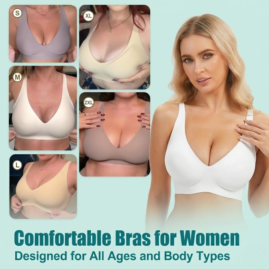 Vela Wireless Lift Seamless Bra For Everyday Wear All Day