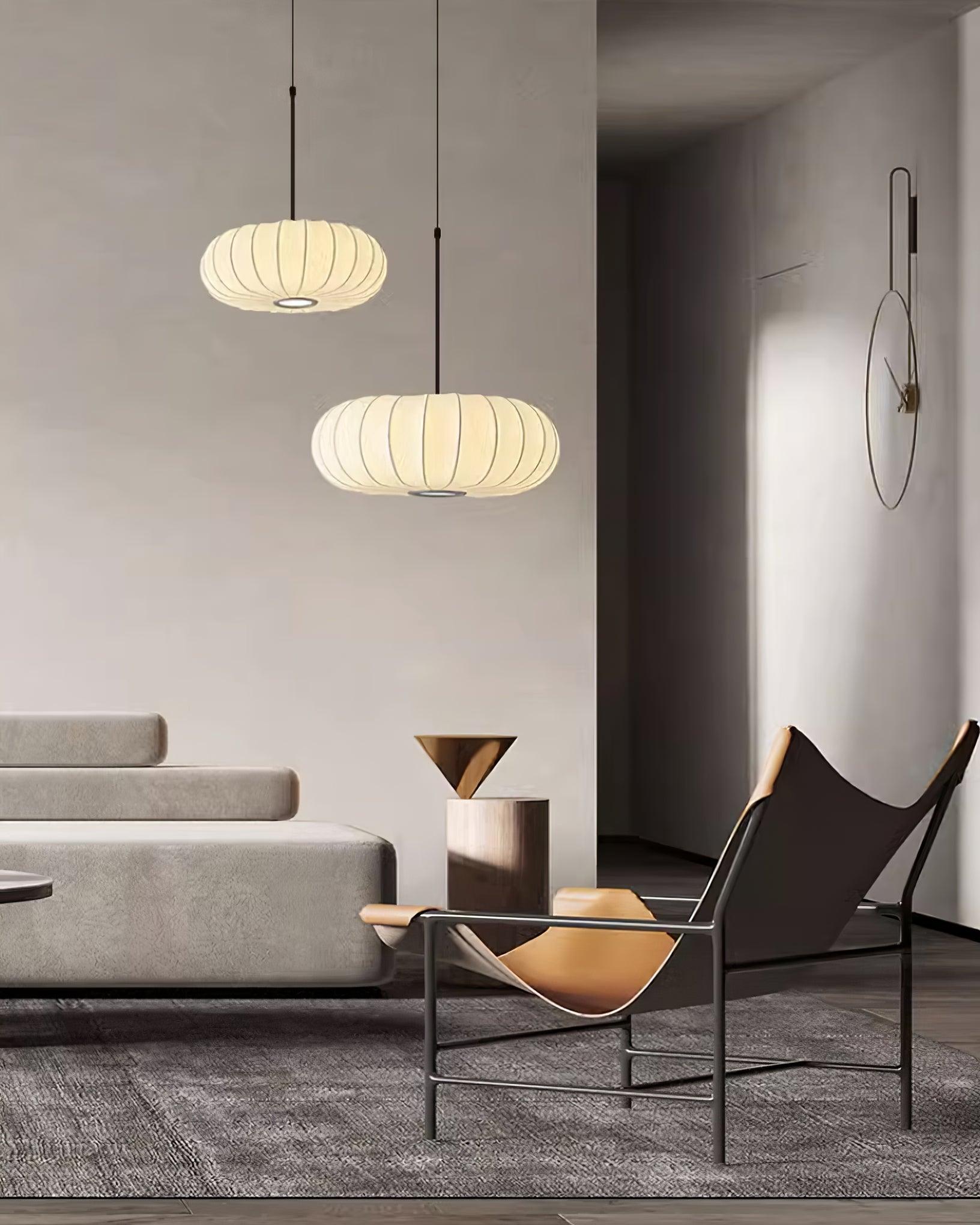 Kisara Wabi Sabi Pendelleuchte für rustikale Räume mit Holz