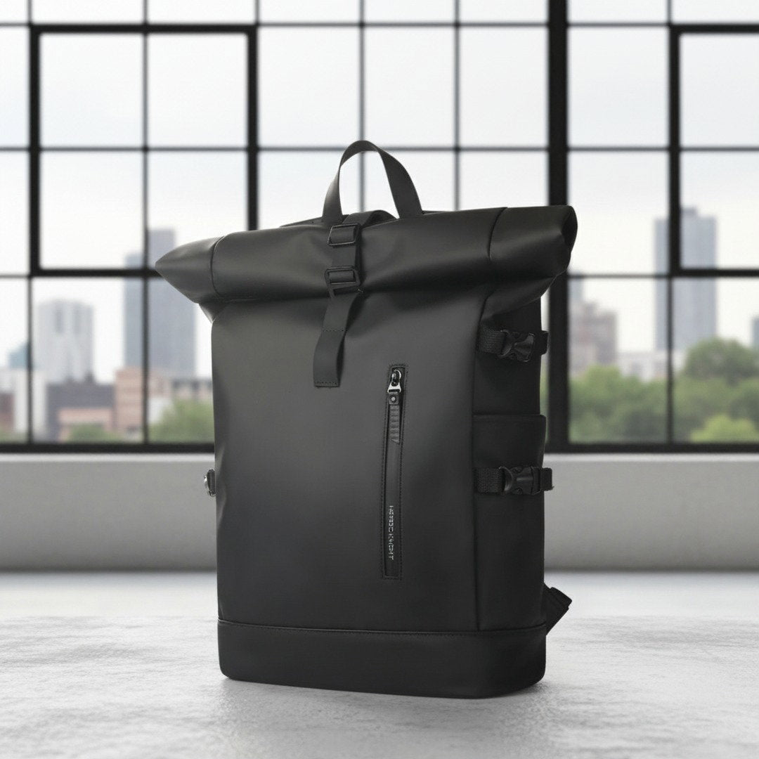 Sac à dos rolltop polyvalent avec design étanche et bretelles ergonomiques