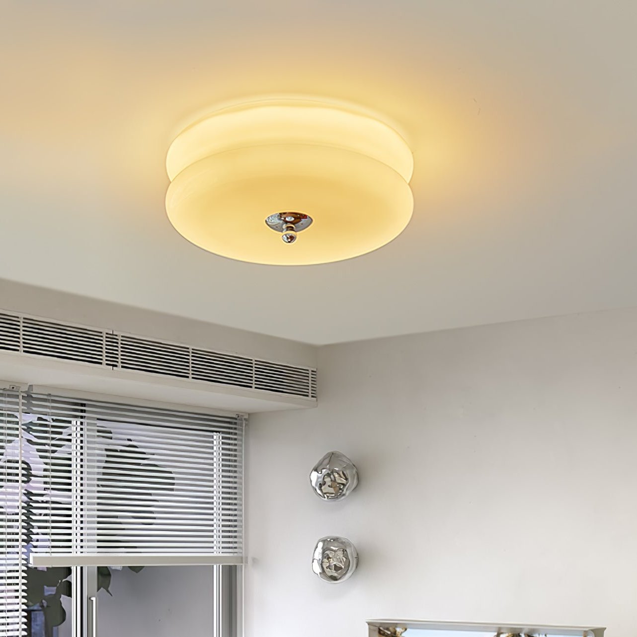 Valeron LED Ceiling Light Fixture Vintage Art Deco Style