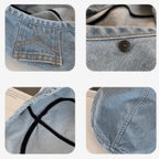 Vintage Denim Beret for Women with Timeless Retro Style
