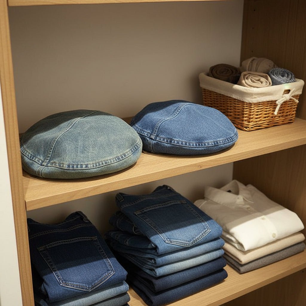 Vintage Denim Beret for Women with Timeless Retro Style