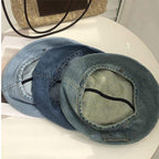 Vintage Denim Beret for Women with Timeless Retro Style