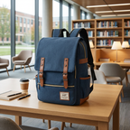 Vintage Oxford Women's Backpack With Water-Repellent Fabric For Travel And Study