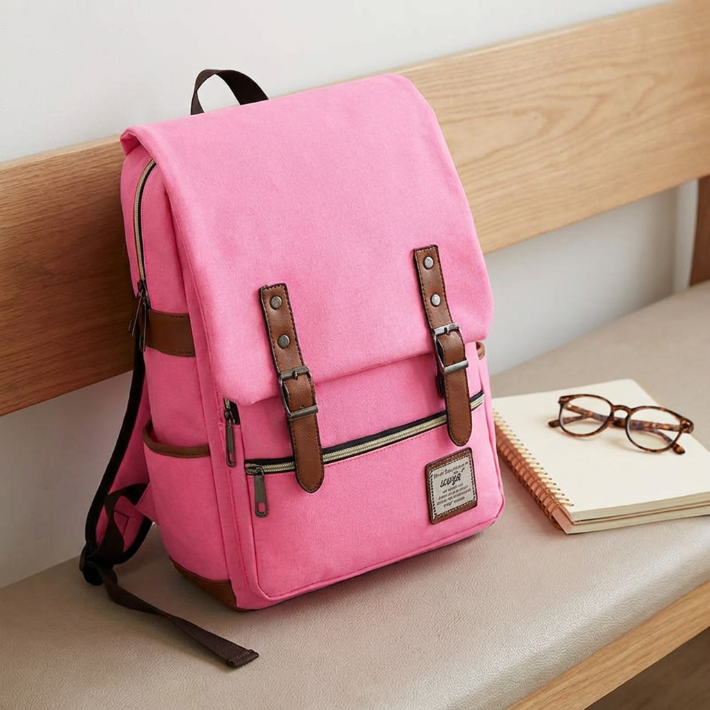 Vintage Oxford Women's Backpack With Water-Repellent Fabric For Travel And Study