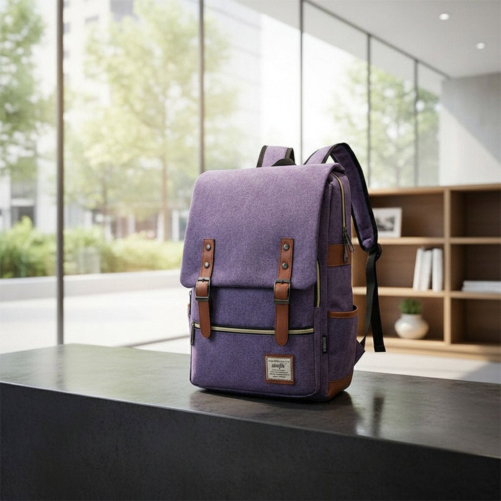 Vintage Oxford Women's Backpack With Water-Repellent Fabric For Travel And Study