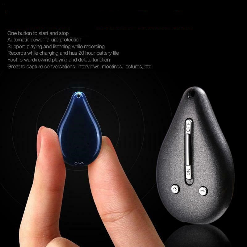 לומאקי רקורדר מחזיק מפתחות אודיו זיכרון 100 שעות כפתור אחד