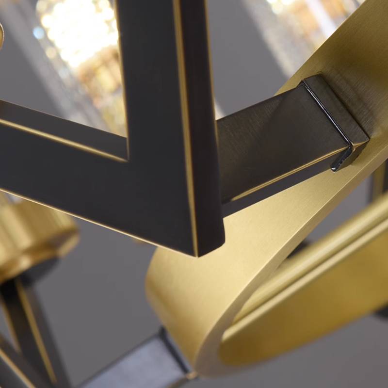 オーロラ金色の吊り下げ灯 現代的なガラス筒形天井灯