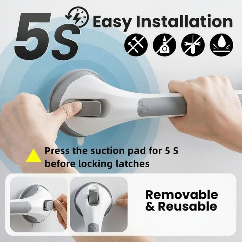Bezpečná přísavná madla do sprchy pro bezpečnou oporu v koupelně