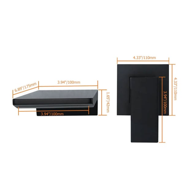 Cascade | Wall-Mounted Single-Handle Waterfall Bathroom Faucet | Petprovac