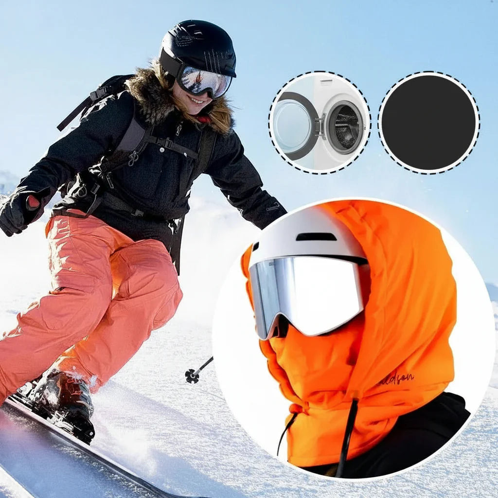 Kış Aktiviteleri İçin Polar Astarlı Su Geçirmez ve Rüzgar Geçirmez Kapüşon