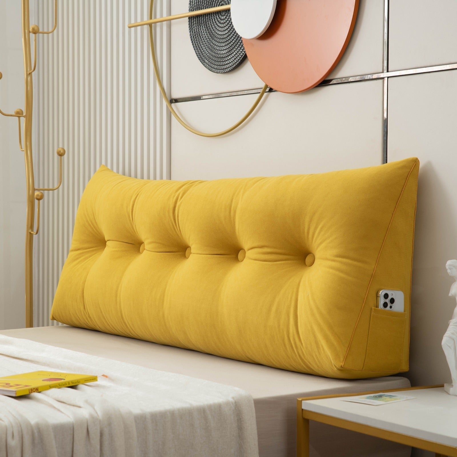 Almohada cuña ergonómica NovaRest para soporte de espalda y cuello, comodidad para cama y sofá