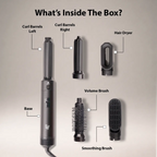 Five-Attachment Hair Dryer Styler For Drying, Smoothing, Curling And Volume