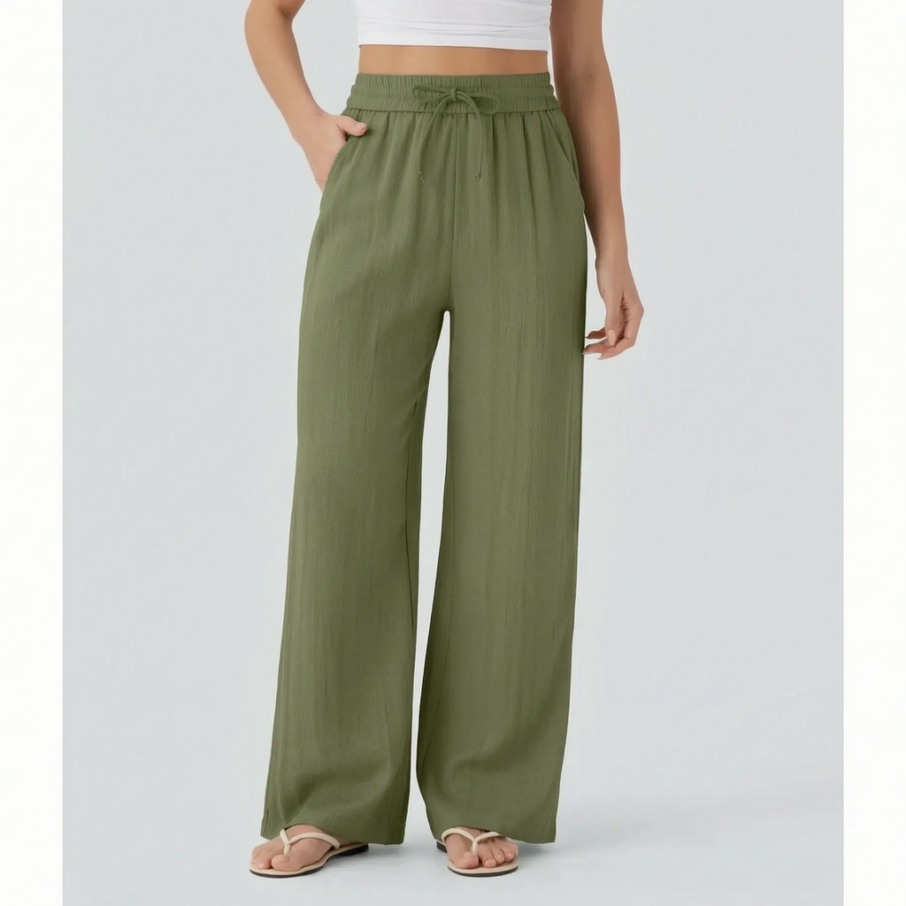 Wide-Leg Casual Pants - Peggy