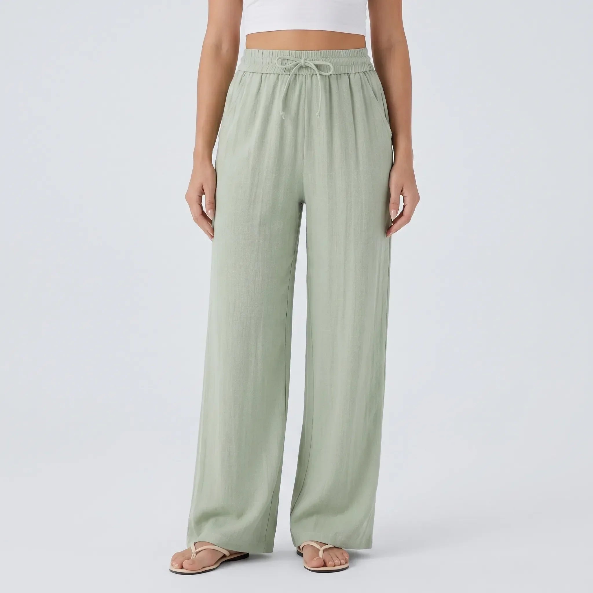 Wide-Leg Casual Pants - Peggy