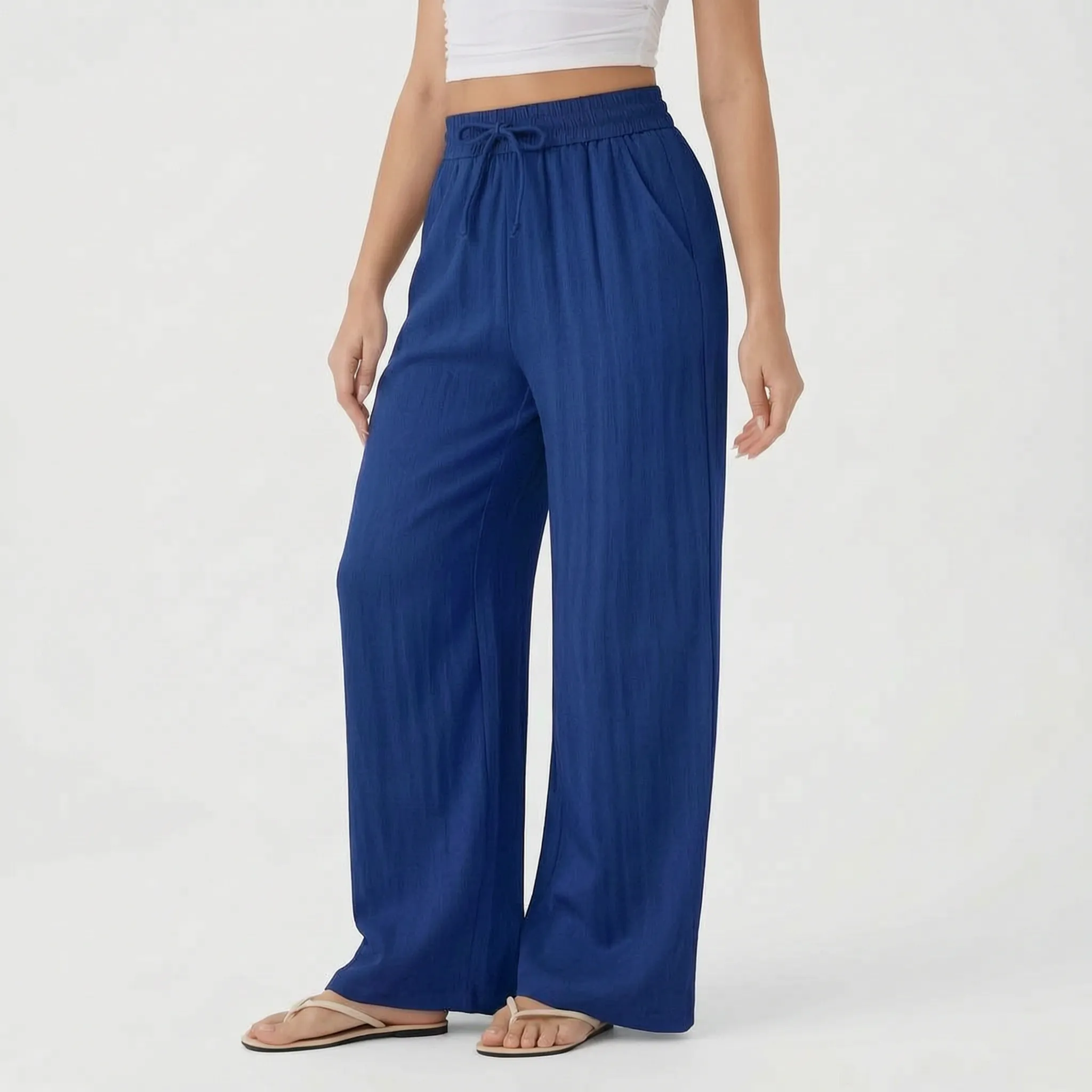 Wide-Leg Casual Pants - Peggy