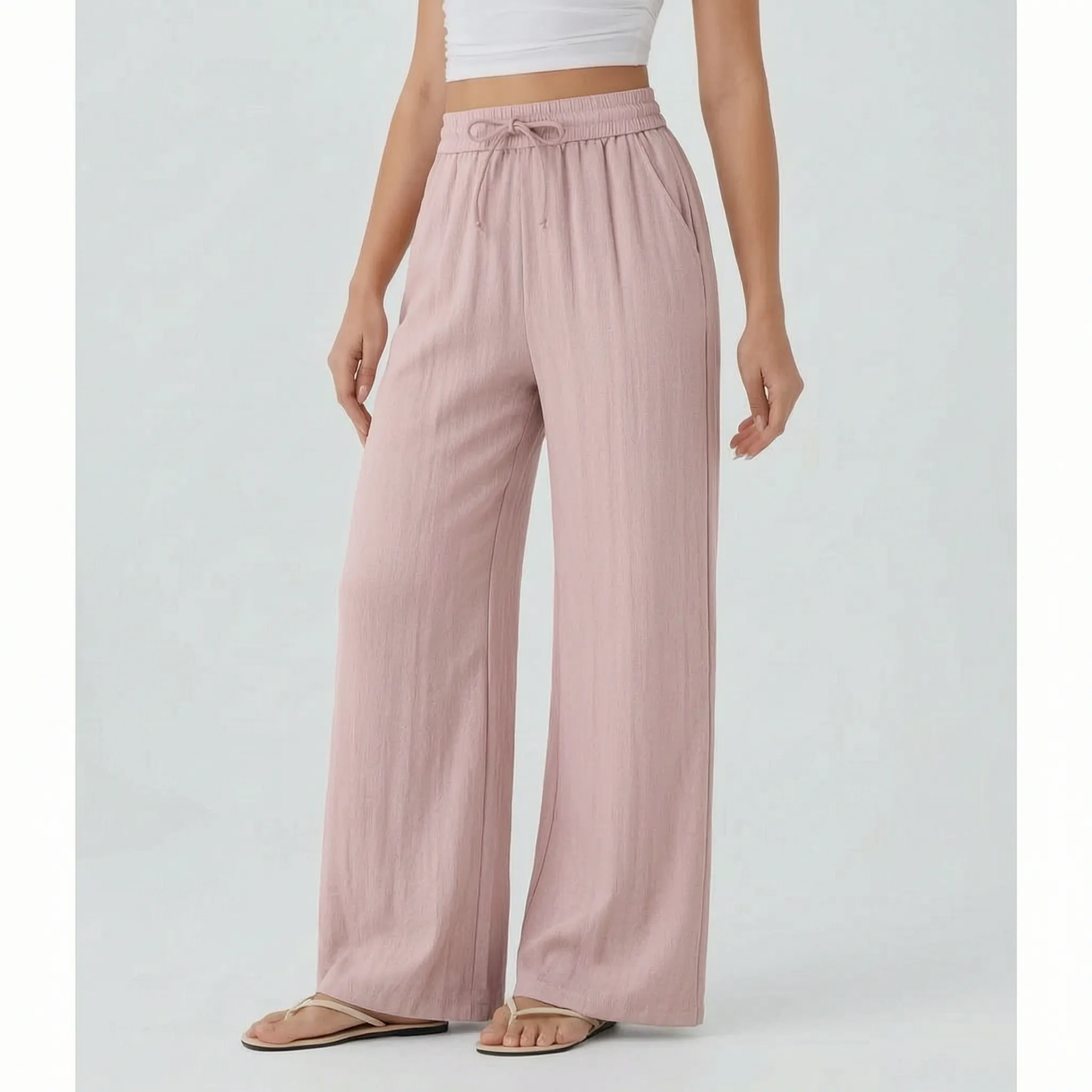 Wide-Leg Casual Pants - Peggy