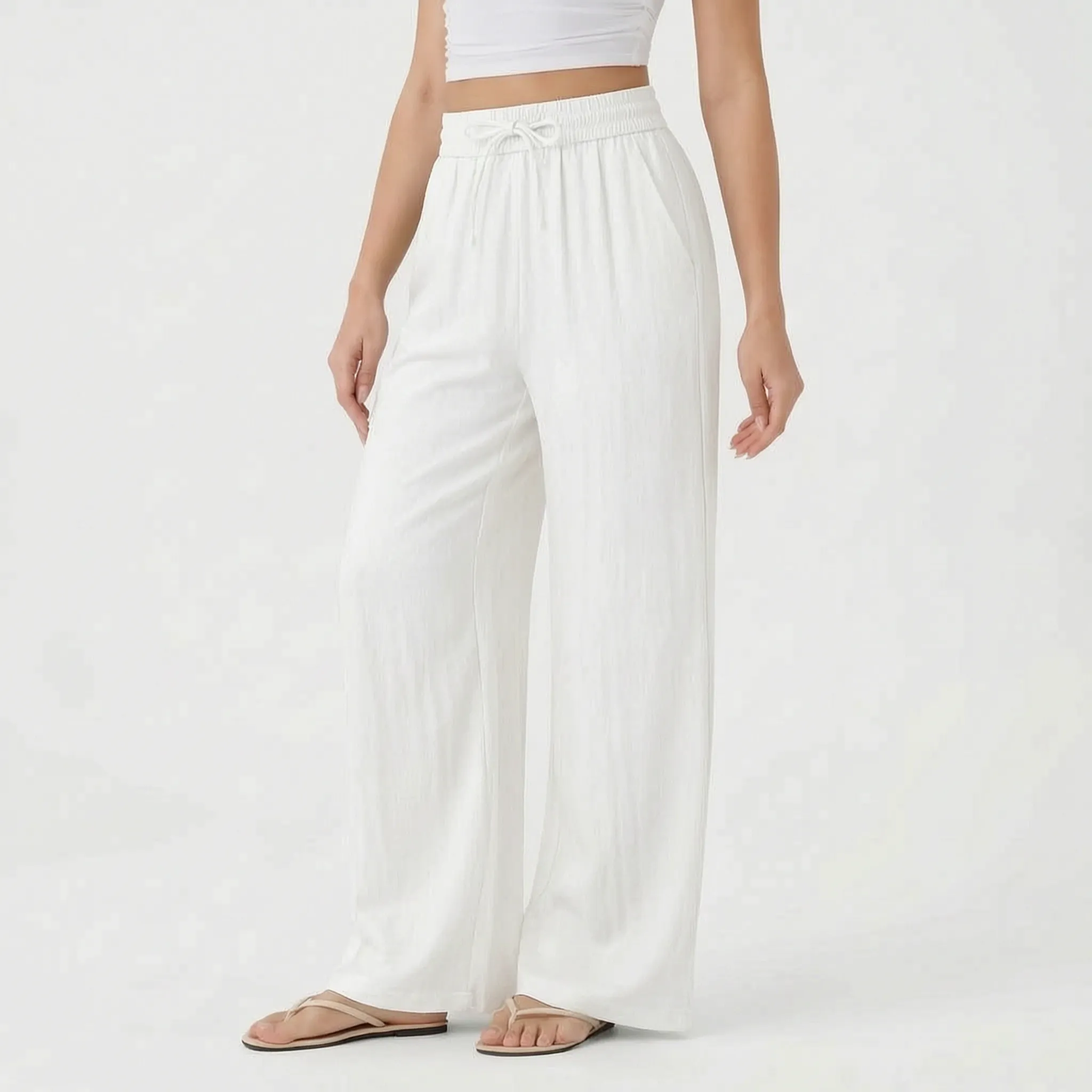 Wide-Leg Casual Pants - Peggy