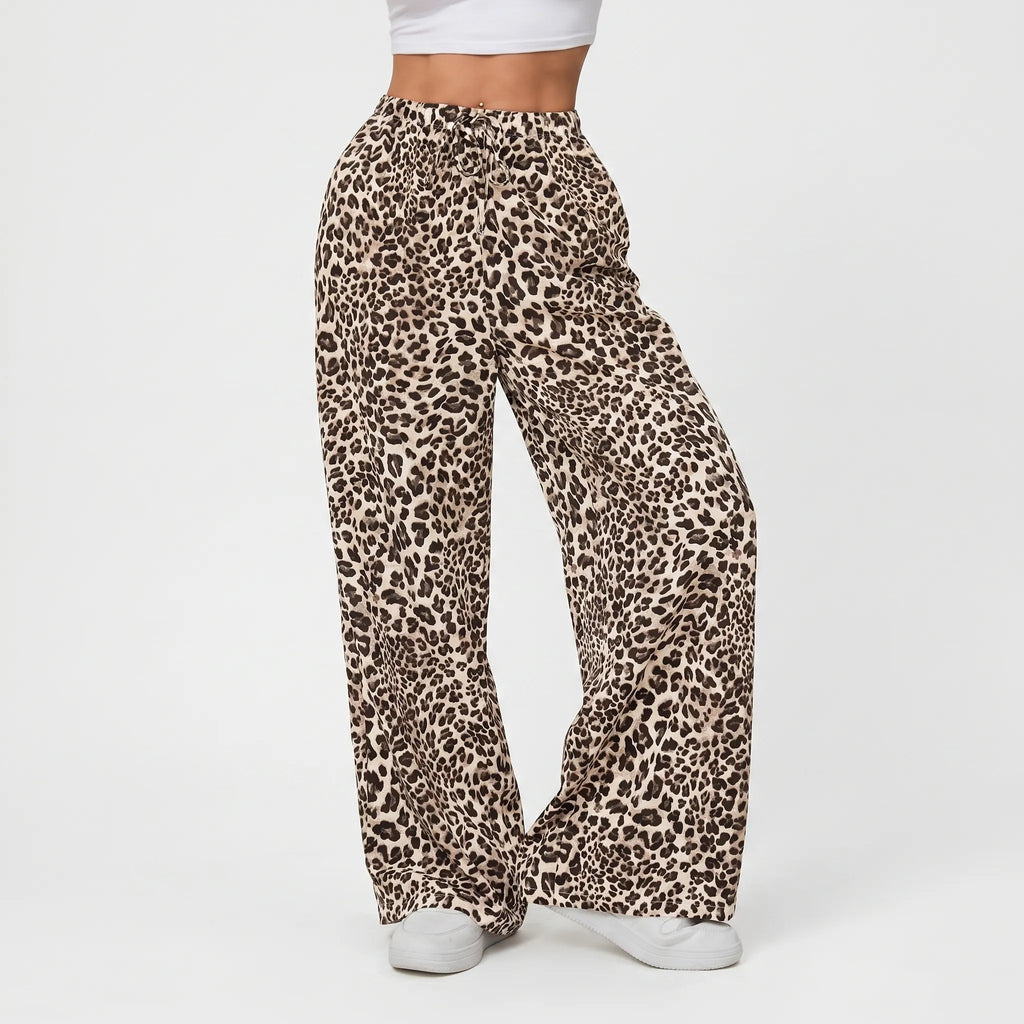 Wide-Leg Leopard Pants - Teresa