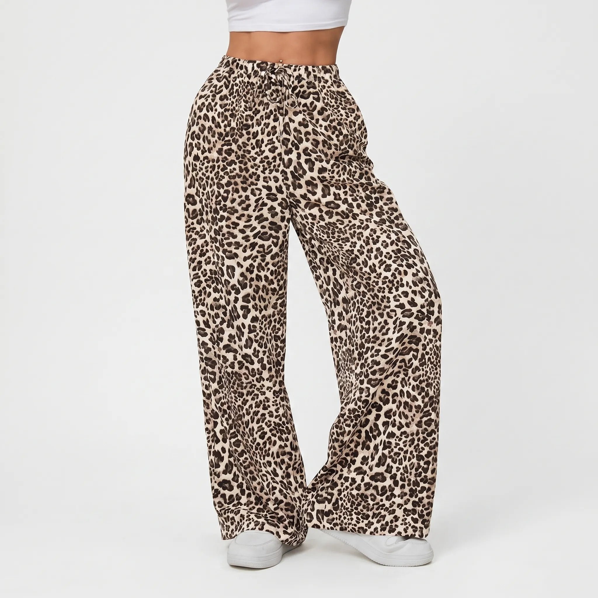 Wide-Leg Leopard Pants - Teresa