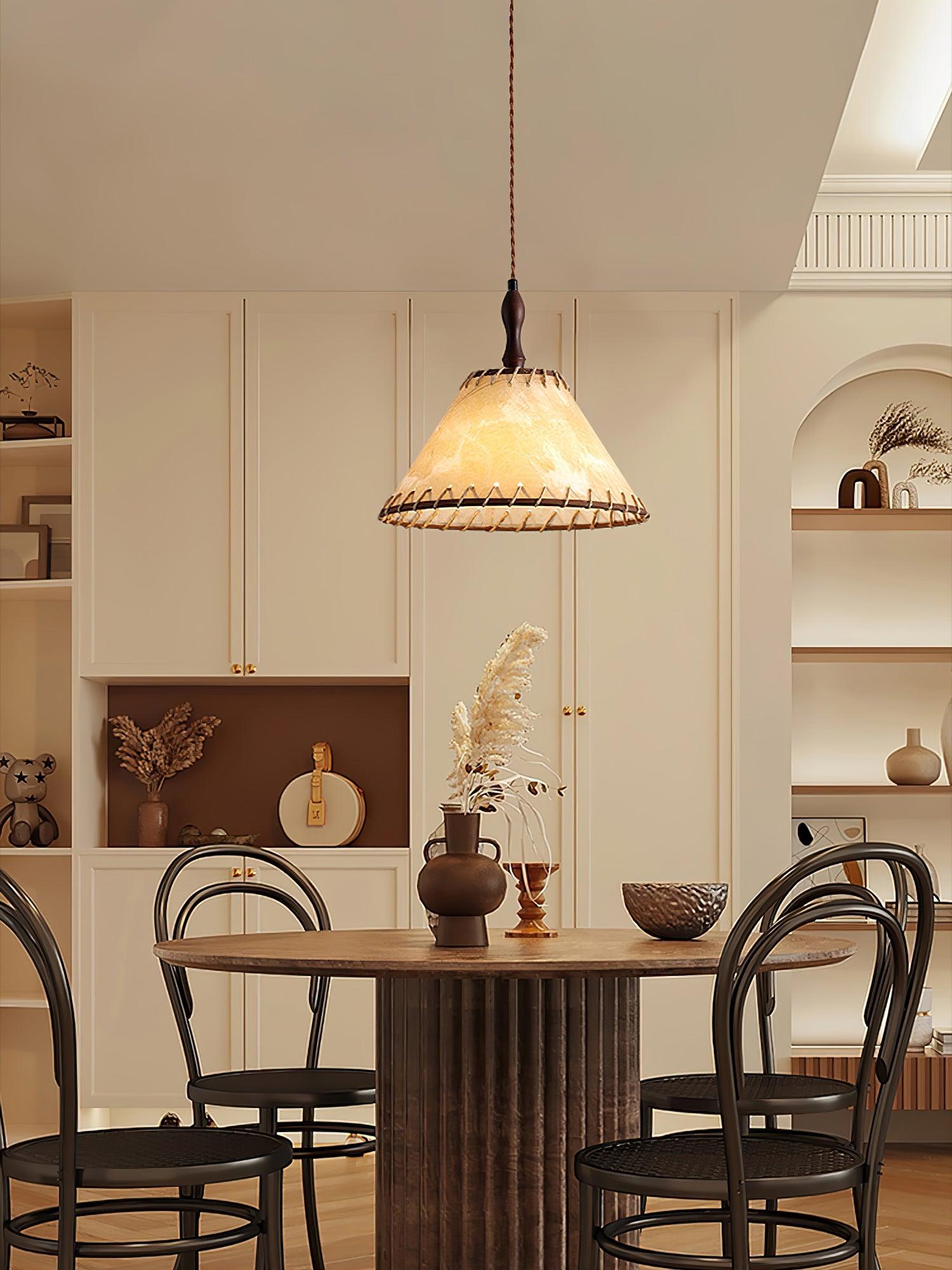 TimberLume Træpendel med Blødt Stofskærm