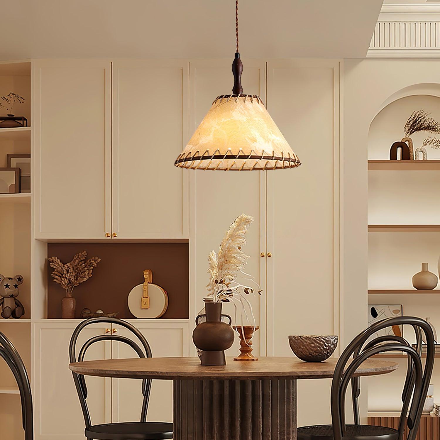 TimberLume Træpendel med Blødt Stofskærm