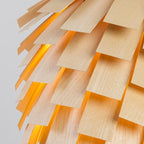 シルバアーティチョーク木製ペンダントランプ ラスティックハンギングライト