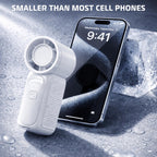 Přenosný ventilátor PocketBreeze s USB C, dobíjecí, vhodný na cesty a venkovní použití
