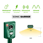 Motion-Activated Ultrasonic Cat Deterrent for Gardens, Yards & Outdoor Areas