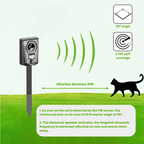 Motion-Activated Ultrasonic Cat Deterrent for Gardens, Yards & Outdoor Areas