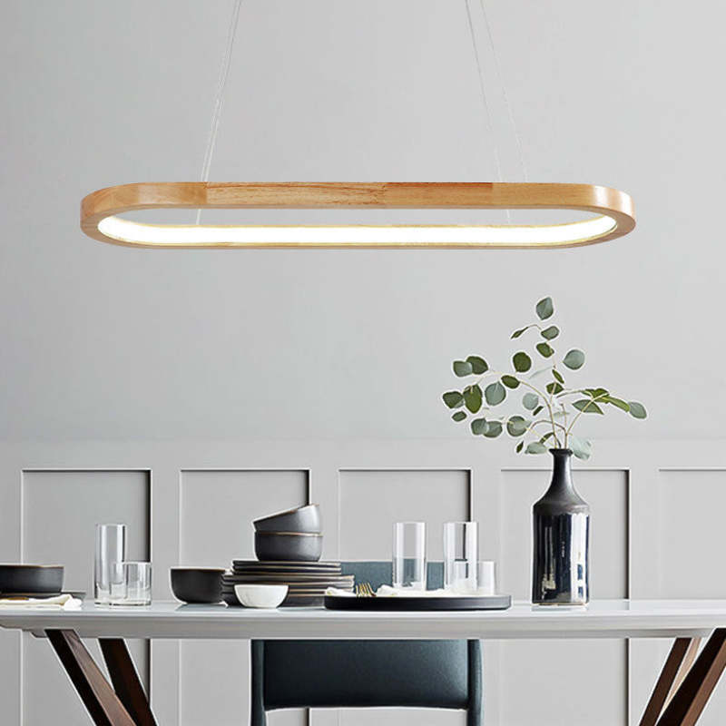 LumaWood LED Pendant Light With Wood Finish And Subtle Metal Accents