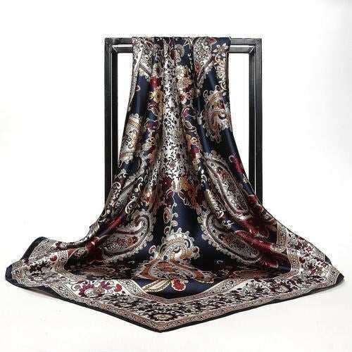 Large square scarf Simulation silk scarf All-match scarf Scarf