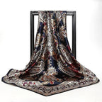 Large square scarf Simulation silk scarf All-match scarf Scarf
