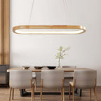 LumaWood LED Pendant Light With Wood Finish And Subtle Metal Accents