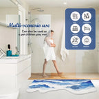 Marisyl Coastal Wave gewebter Teppich rutschfester Bodendekor