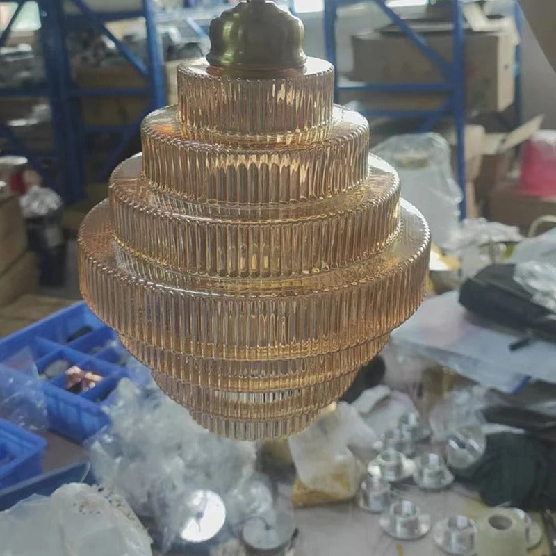 Candelabru Nordic Stratificat Aurit Aurelle