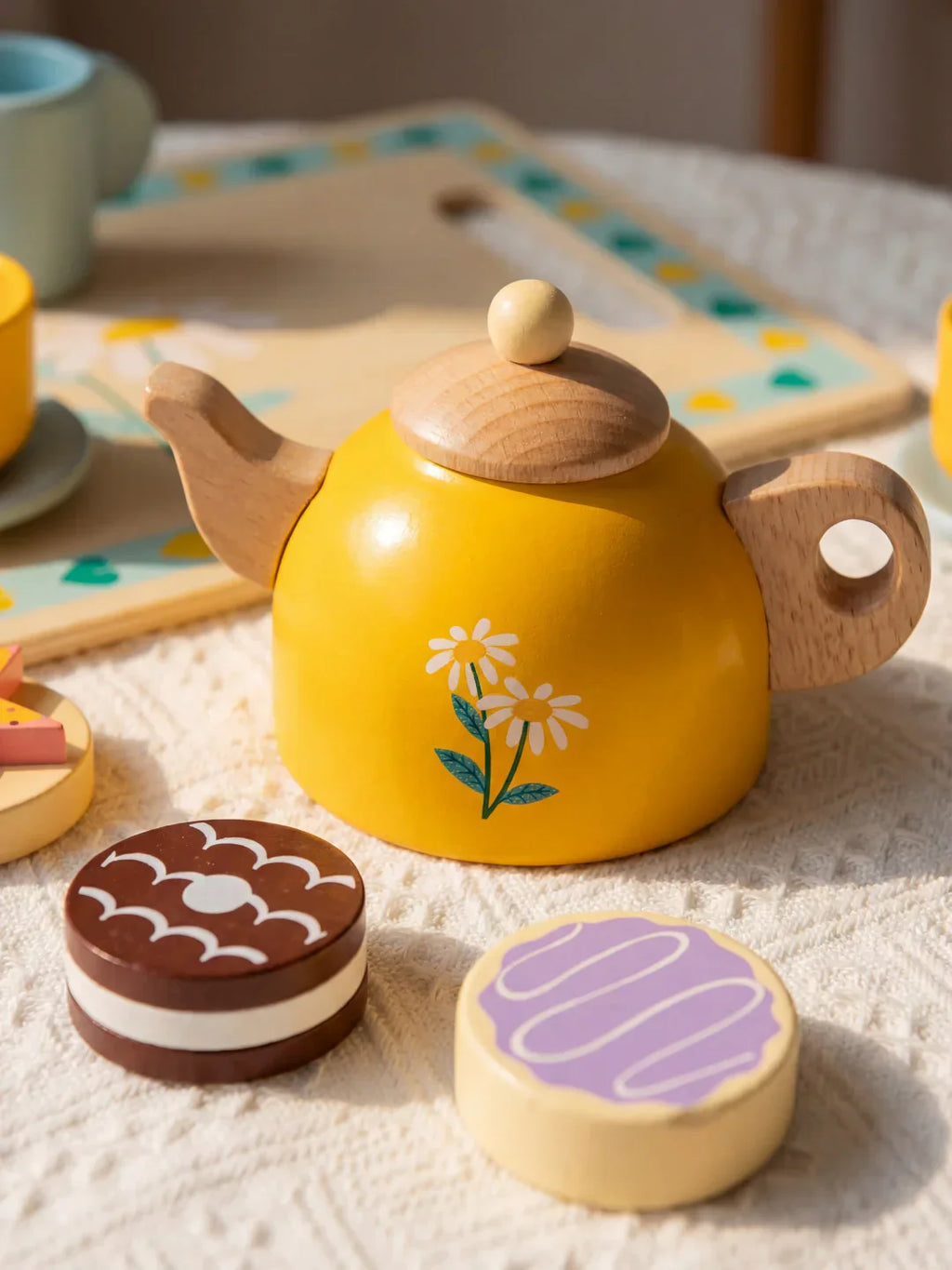Elegant Baby Wooden Tea Service For Afternoon Tea Time Set