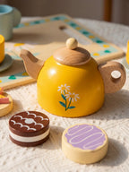 Elegant Baby Wooden Tea Service For Afternoon Tea Time Set