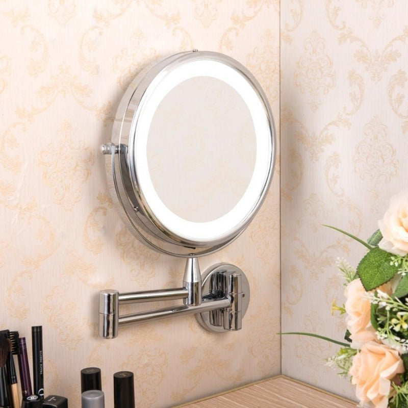 Adjustable Dual-Arm LED Vanity Mirror For Everyday Makeup