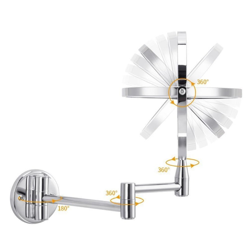 Adjustable Dual-Arm LED Vanity Mirror For Everyday Makeup