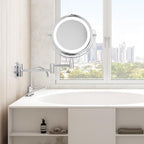 Adjustable Dual-Arm LED Vanity Mirror For Everyday Makeup