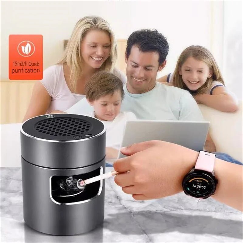 AEROCLEAN – Smart Smokeless Ashtray with Rechargeable Battery and HEPA Filter