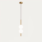 Lámpara colgante de vidrio Lyra Nordic con LED ajustable para islas de cocina